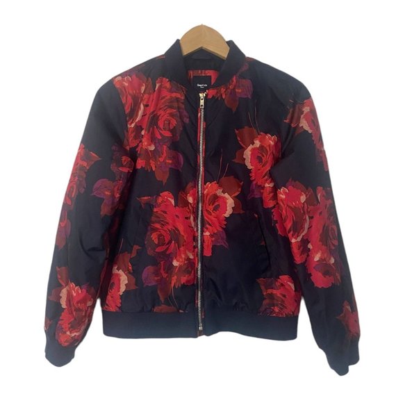 GAP Other - Gap Kids Jacket Floral Navy Blue With Red Flowers Long Sleeve Full Zip Size XXL
